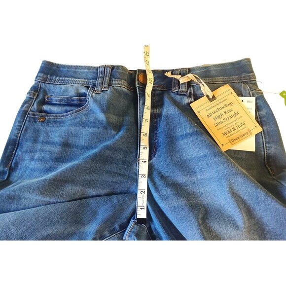 Democracy Womens 12 High Rise Slim Straight  Jeans W/Ab Technology Curv Equality - Picture 13 of 15